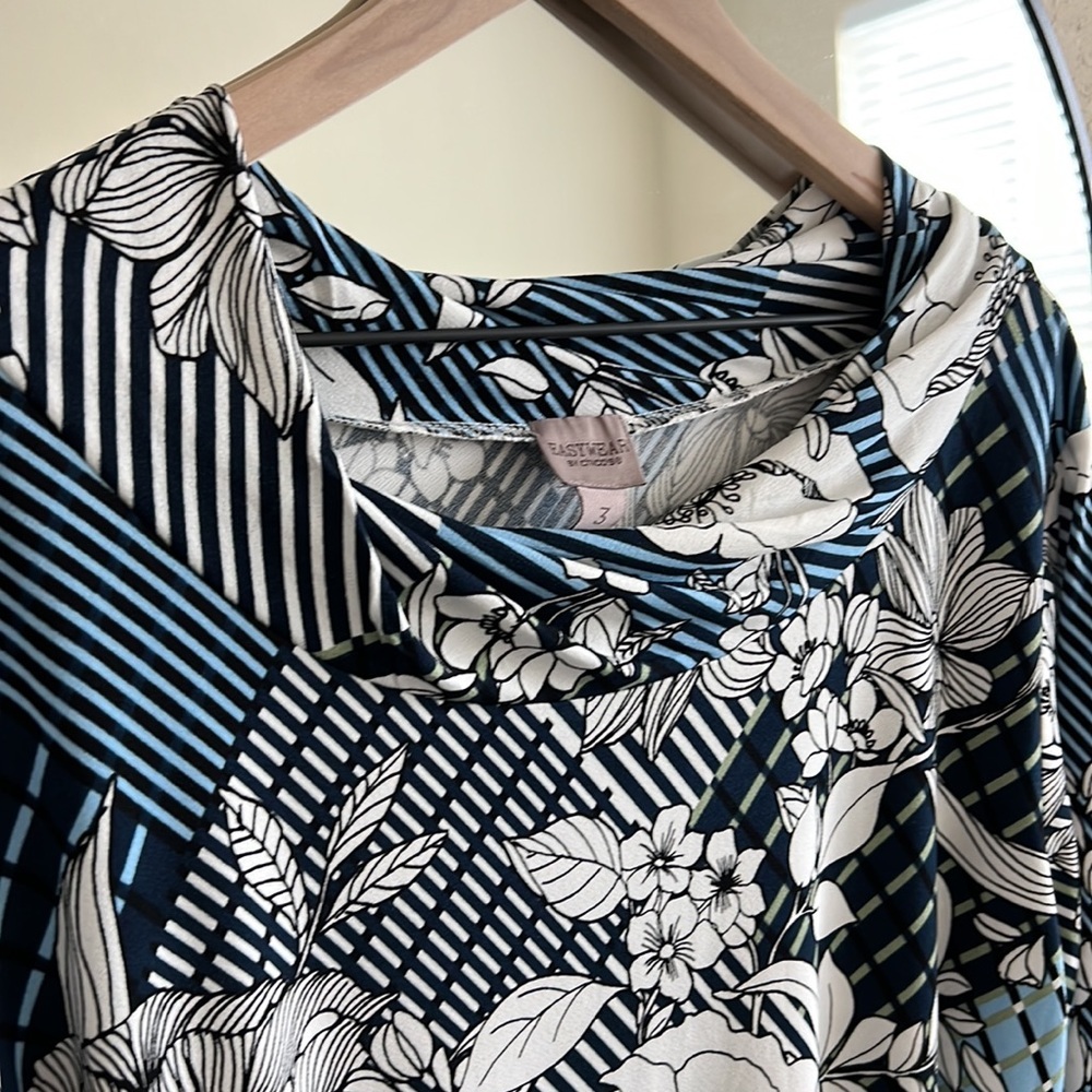 Easy wear by Chico’s Modern Floral Print Size 3 - Picture 2 of 12